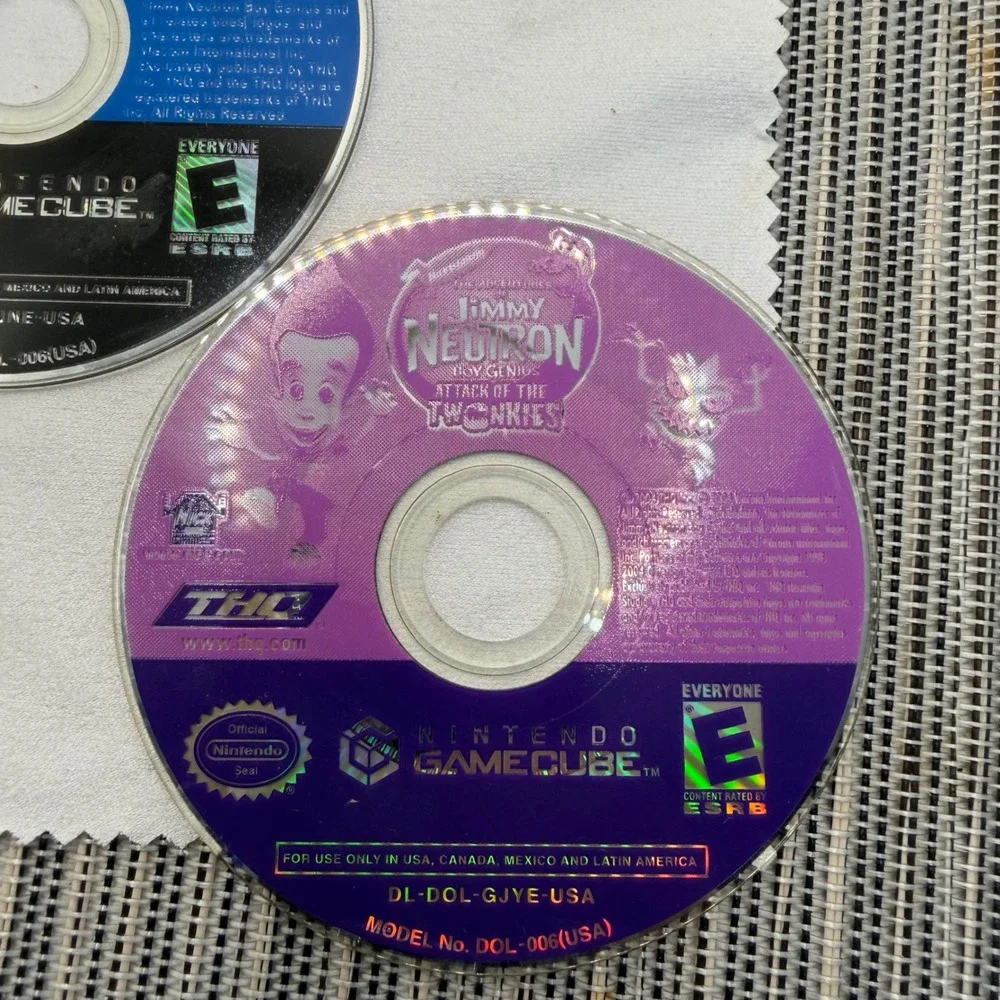 Jimmy Neutron Boy Genius & Attack of the Twonkies Nintendo GameCube Lot 2 Games
